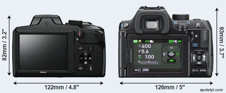 Comparison B600 or K-70 rear