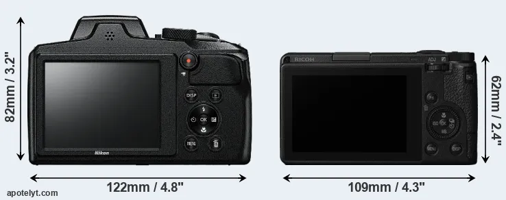 Comparison B600 or GR III rear