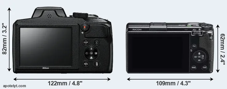 Comparison B600 or GR IIIx rear
