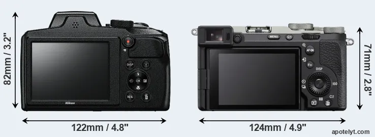 Comparison B600 or A7C R rear