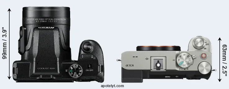 Compare B600 versus A7C R top