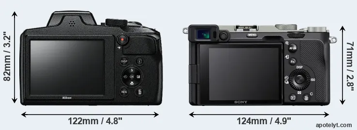 Comparison B600 or A7C rear