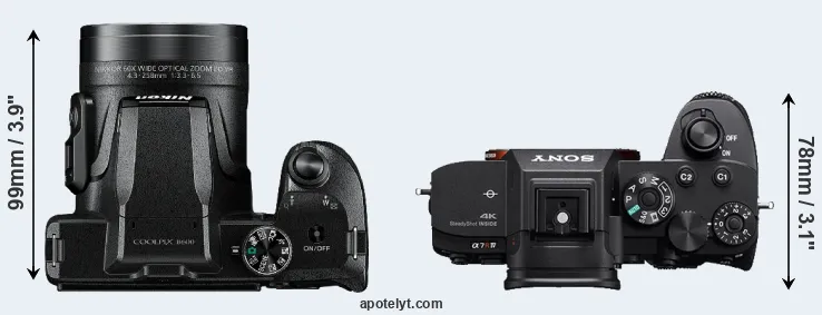 Compare B600 versus A7R IVA top
