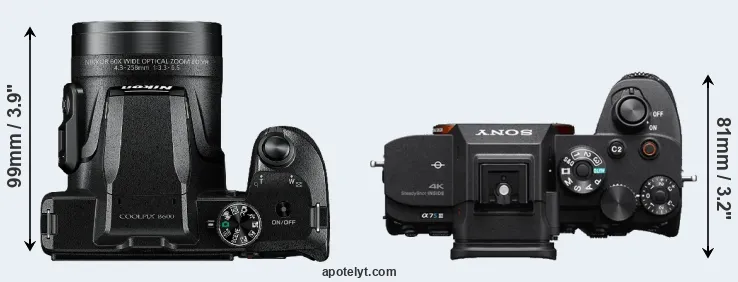Compare B600 versus A7S III top
