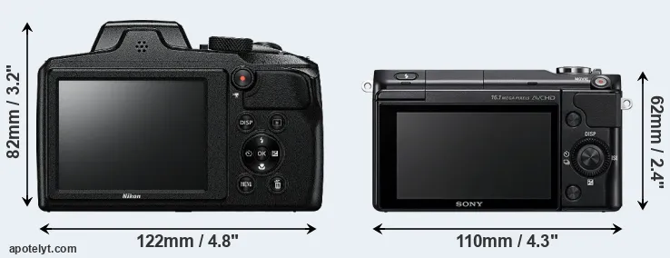 Comparison B600 or NEX-3N rear