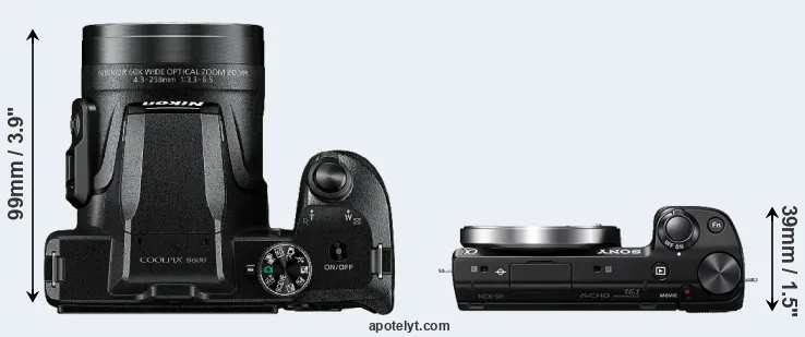 Compare B600 versus NEX-5R top