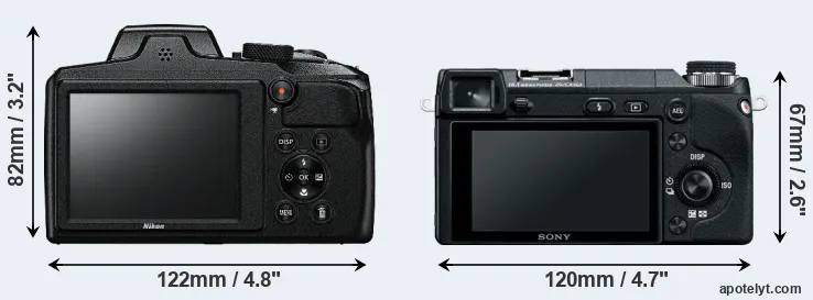 Comparison B600 or NEX-6 rear