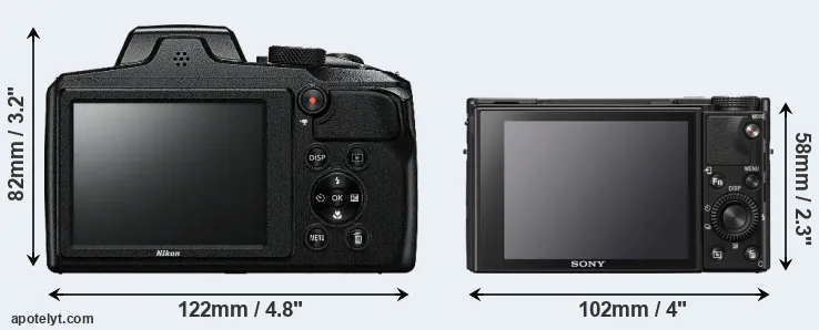 Comparison B600 or RX100 VII rear