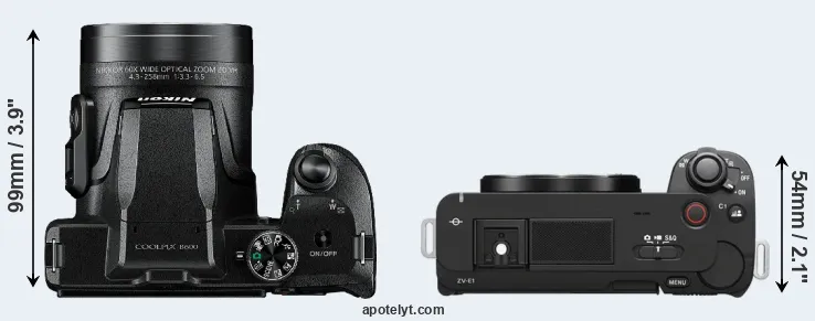 Compare B600 versus ZV-E1 top