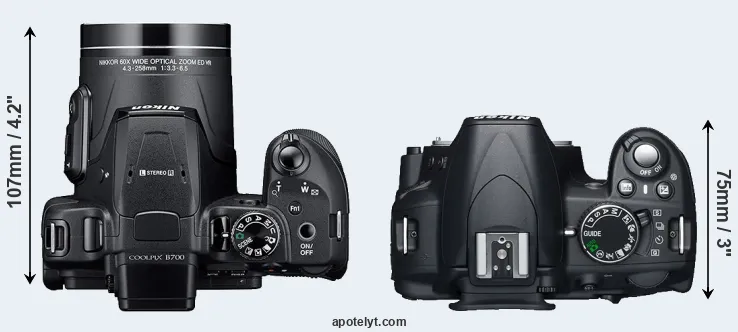 Compare B700 versus D3100 top