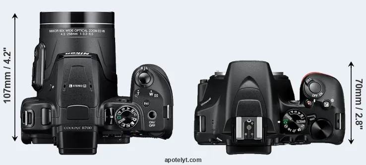 Compare B700 versus D3500 top