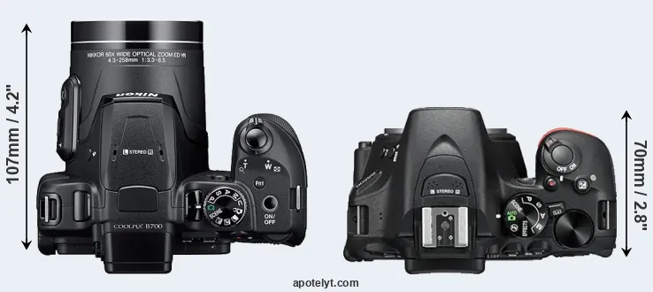 Compare B700 versus D5500 top