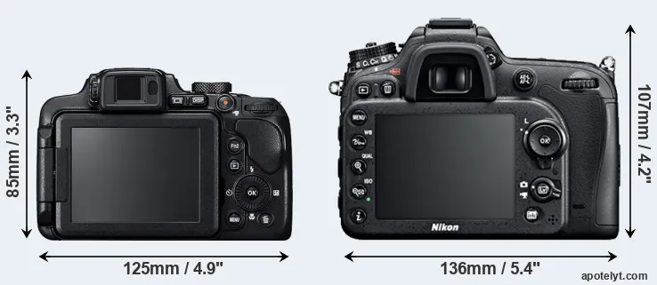 Comparison B700 or D7100 rear
