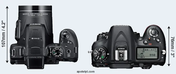 Compare B700 versus D7100 top