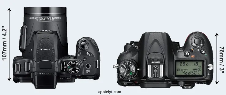 Compare B700 versus D7200 top