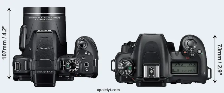 Compare B700 versus D7500 top
