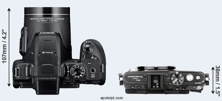 Compare B700 versus E-PL5 top