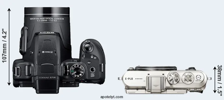Compare B700 versus E-PL8 top