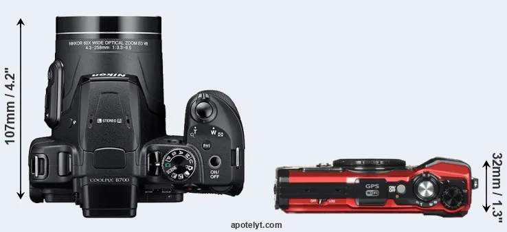 Compare B700 versus TG-5 top