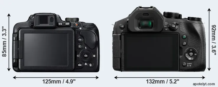 Comparison B700 or FZ330 rear