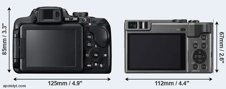 Comparison B700 or TZ90 rear