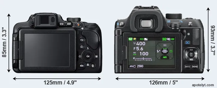 Comparison B700 or K-70 rear