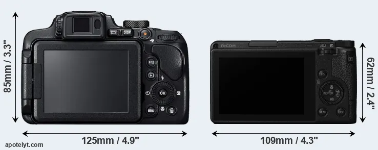 Comparison B700 or GR III rear