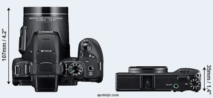 Compare B700 versus GR top