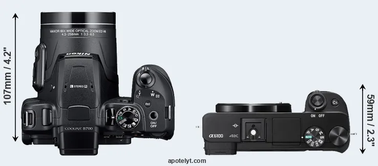 Compare B700 versus A6100 top