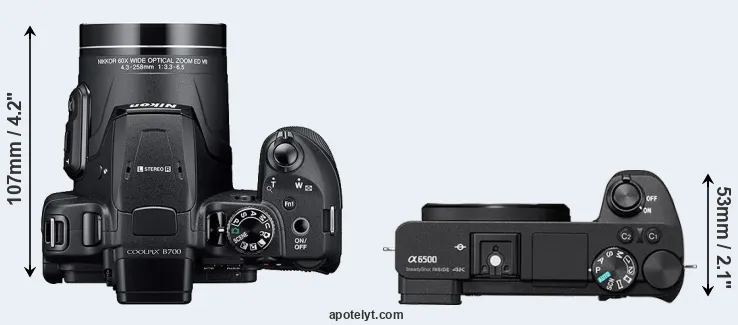 Compare B700 versus A6500 top