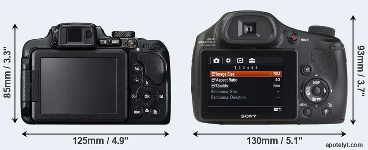 Comparison B700 or HX350 rear