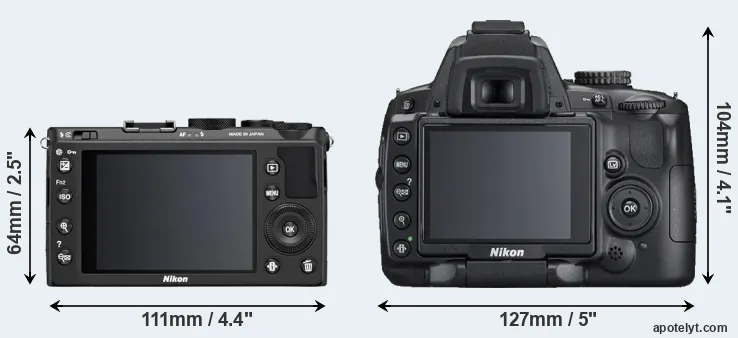 Comparison Coolpix A or D5000 rear