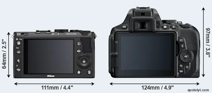 Comparison Coolpix A or D5600 rear
