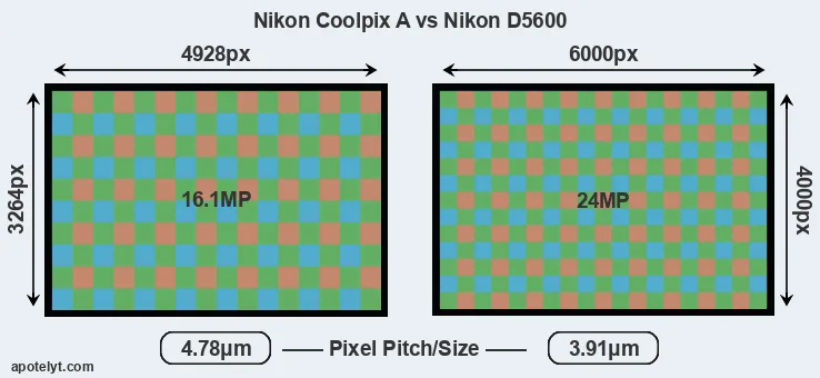 Coolpix A versus D5600 MP