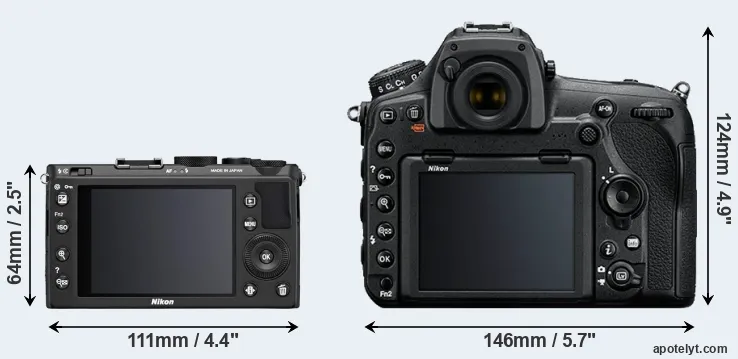 Comparison Coolpix A or D850 rear