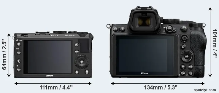 Comparison Coolpix A or Z5 rear