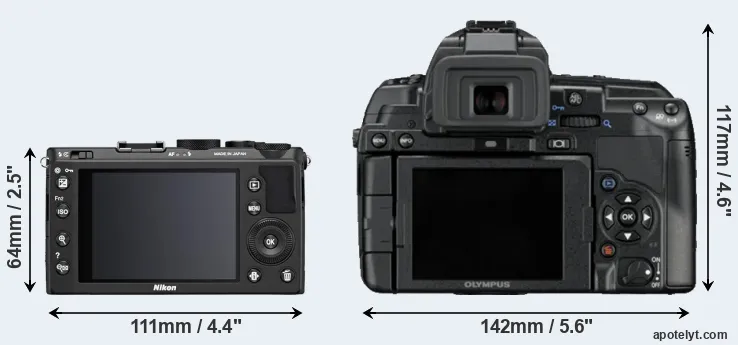 Comparison Coolpix A or E-5 rear