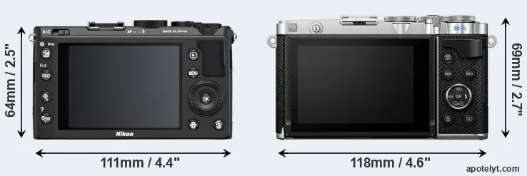 Comparison Coolpix A or E-P7 rear
