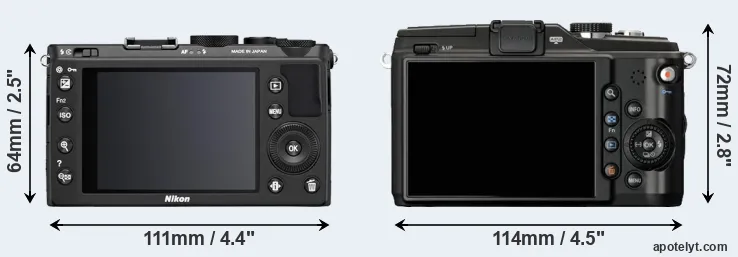 Comparison Coolpix A or E-PL2 rear