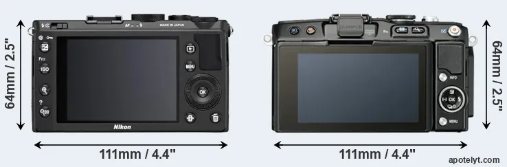 Comparison Coolpix A or E-PL5 rear