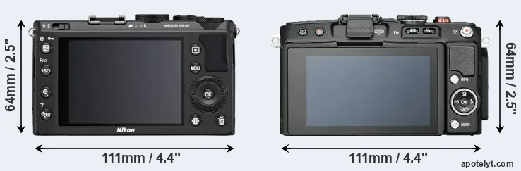 Comparison Coolpix A or E-PL6 rear