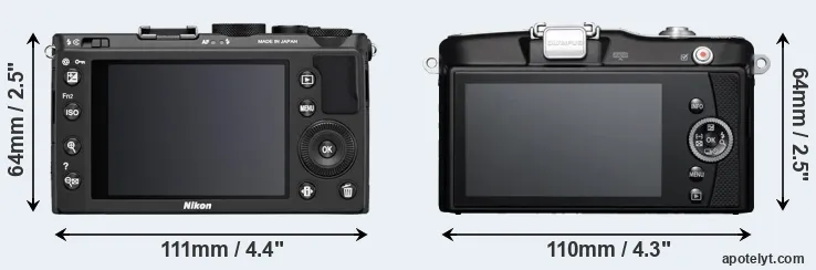Comparison Coolpix A or E-PM1 rear