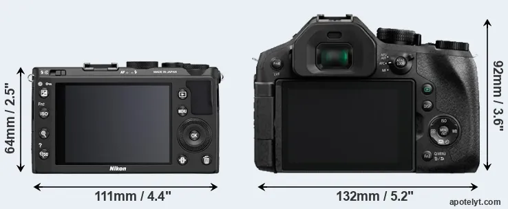 Comparison Coolpix A or FZ330 rear
