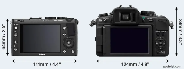 Comparison Coolpix A or G2 rear