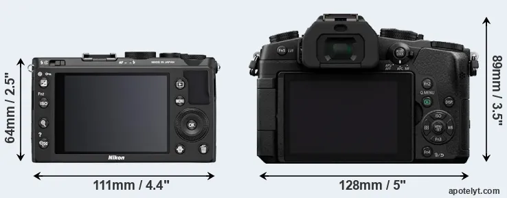 Comparison Coolpix A or G80 rear
