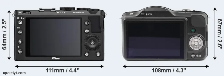 Comparison Coolpix A or GF3 rear