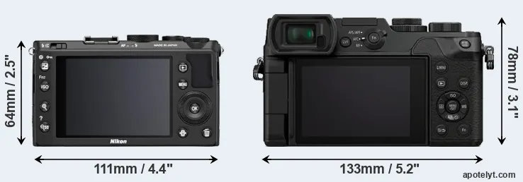 Comparison Coolpix A or GX8 rear