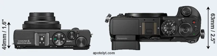 Compare Coolpix A versus GX8 top