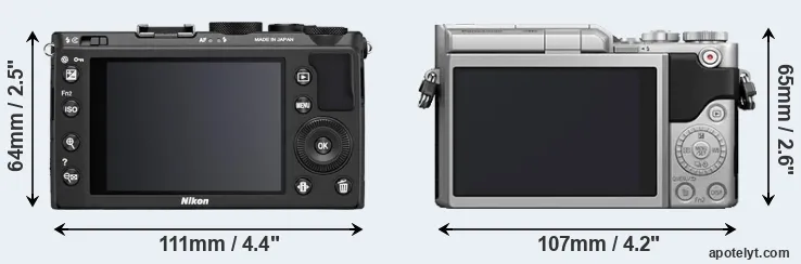 Comparison Coolpix A or GX800 rear