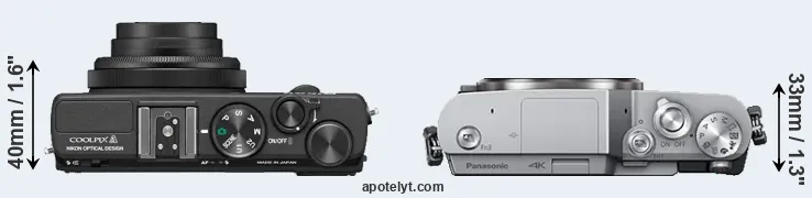 Compare Coolpix A versus GX800 top